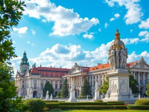 Vedere a muzeelor istorice din București.