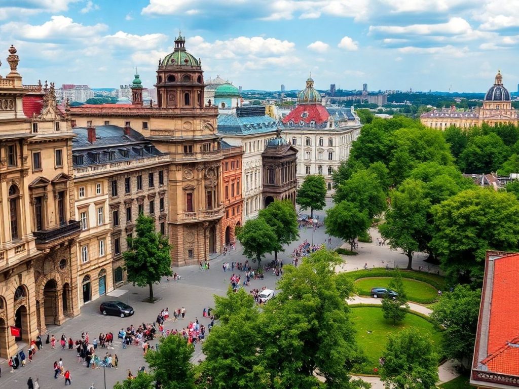 Fotografie cu arhitectura istorică din București.