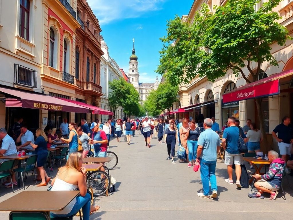 Activități diverse în București, atmosferă vibrantă și plină de viață.